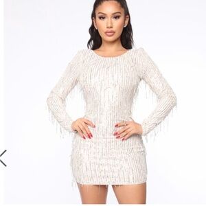 Fashion Nova embellished sequin dress with fringe!